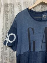 GAP ギャップ　デザイン　半袖Tシャツ　パッチワーク柄　デニム柄　Lサイズ_画像2