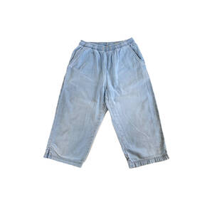 USA古着 ハーフパンツ ERIKA デニムカラー シンプル 無地 スリット 90s