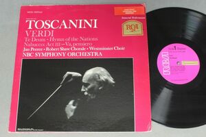 ●米LP TOSCANINI/VERDI TE DEUM/HYMN OF THE NATIONES●