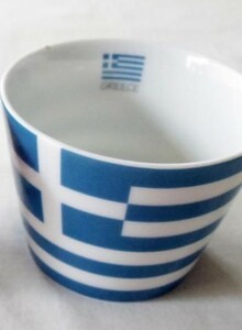 ギリシャ国旗柄 マグカップ 380cc 電子レンジ・食洗器対応 日本製 新品 シュガーランド 逸品社 10962-9 未使用品