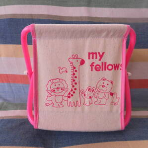 ●即決!送料無料!●小物入れ●折り畳み式/折りたたみ式/昭和レトロファンシー/プラスチックと布/動物/キリン/うさぎ/鳥/イラスト