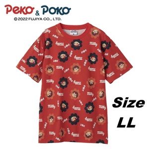 Peco -Chan poco -Chan poco -Chan Milky Men's с коротким рукавом T -Fish LL Size Red Type 100 % хлопок новый неиспользованный