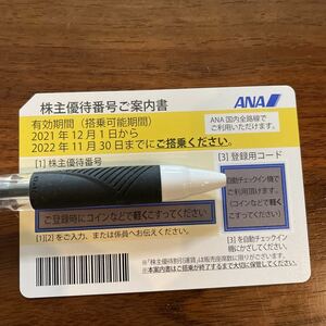 番号通知のみ　全日空 ANA 株主優待券　2022/11/30
