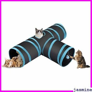 【送料無料♪】 キャットトンネル 折りたたみ式3つのトンネル 猫トンネ ボー フェレットなど噛むおもちゃ うさぎ 子犬 119