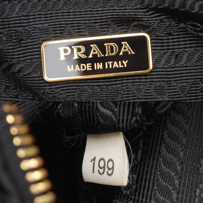 未使用 極美品 PRADA プラダ リボン ハンドバッグ ハンドポーチ
