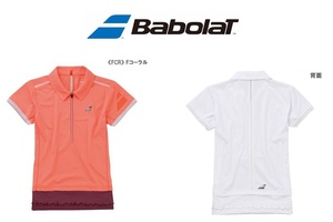 新品 ！　Babolat（バボラ）　レディース　ハーフジップ　ゲームシャツ（L)