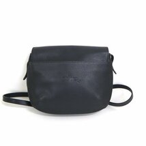 【ほぼ未使用品】ロンシャン ル フローネ メッセンジャーバッグ ブラック レザー/レディース/小型バッグ/LONGCHAMP/2j1511_画像2