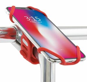 自転車 スマホホルダー 超軽量 全シリコン製 脱着簡単 脱落防止 4-6.5インチ スマホ対応