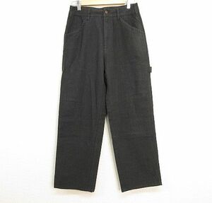 Dickies Dickies flax cotton painter's pants lady's black M size black hemplinen work pants baggy pants 