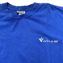 90s VOLCOM ボルコム Tシャツ L ブルー ロゴ サーフ スケート スケボー ヴォルコム ヴィンテージ_画像5