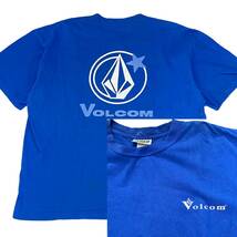 90s VOLCOM ボルコム Tシャツ L ブルー ロゴ サーフ スケート スケボー ヴォルコム ヴィンテージ_画像1