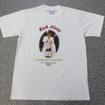 2000 USA製 Rick Alviti エルヴィス プレスリー Tシャツ M ホワイト Elvis Presley トリビュート バンド ロック バンT 00s ヴィンテージ_画像2