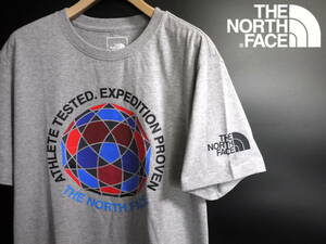 新品 THE NORTH FACE ノースフェイス【Lサイズ】袖ロゴ ドームテントグラフィック S/S IC TEE Tシャツ 半袖 /グレー