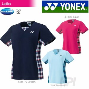 [ new goods ]YONEX Yonex * official game shirt 20396* aqua blue slim type XO