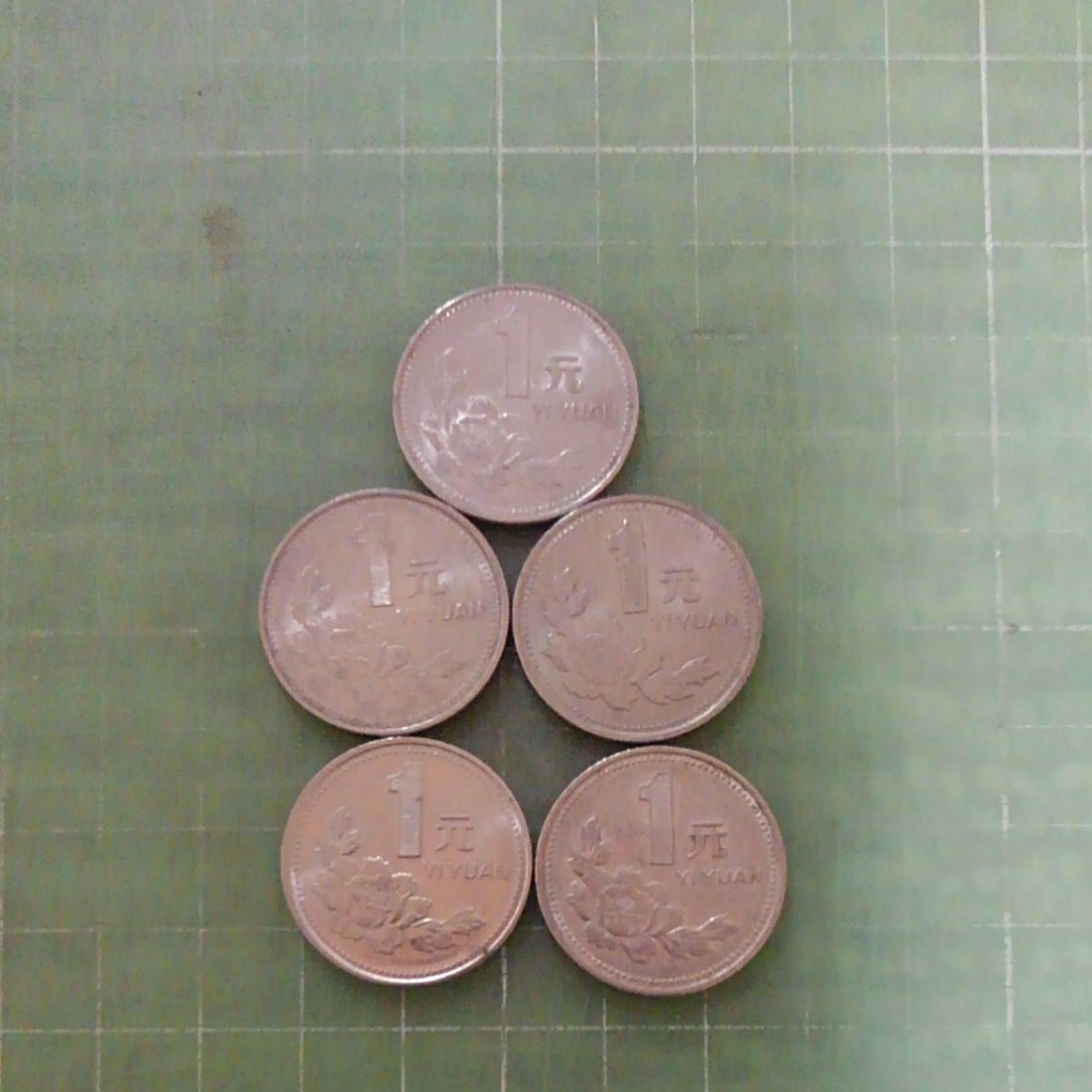 海外花系 2067.【中国・珍品】1997年5元 銅貨 硬貨 動物コイン