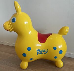 RODY passenger use roti Italy made re- gong plastic company toy for riding toy horse yellow yellow color 
