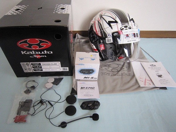 【送料無料・新品未使用】OGK KABUTO EXCEED CLAW XLサイズ 美品インカム付 M1-S Pro