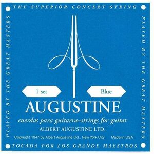 オーガスチン ブルー 青 セット　クラシックギター弦 AUGUSTINE Blue ポイント消化 送料無料 買いだおれ