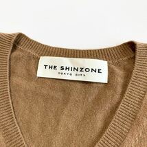 ☆良品 ザ シンゾーン THE SHINZONE カシミヤ Vネック ニット セーター キャメル size F 日本製_画像3