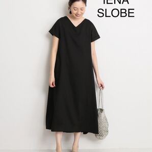 IENA SLOBE イエナ スローブ 38 M ロングワンピース 黒 リネン