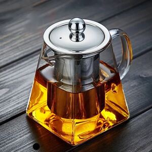 ティーポット 耐熱 ガラス 550ml ハイティー アフタヌーンティー 茶こし付き 茶器 紅茶ポット 耐熱ガラス