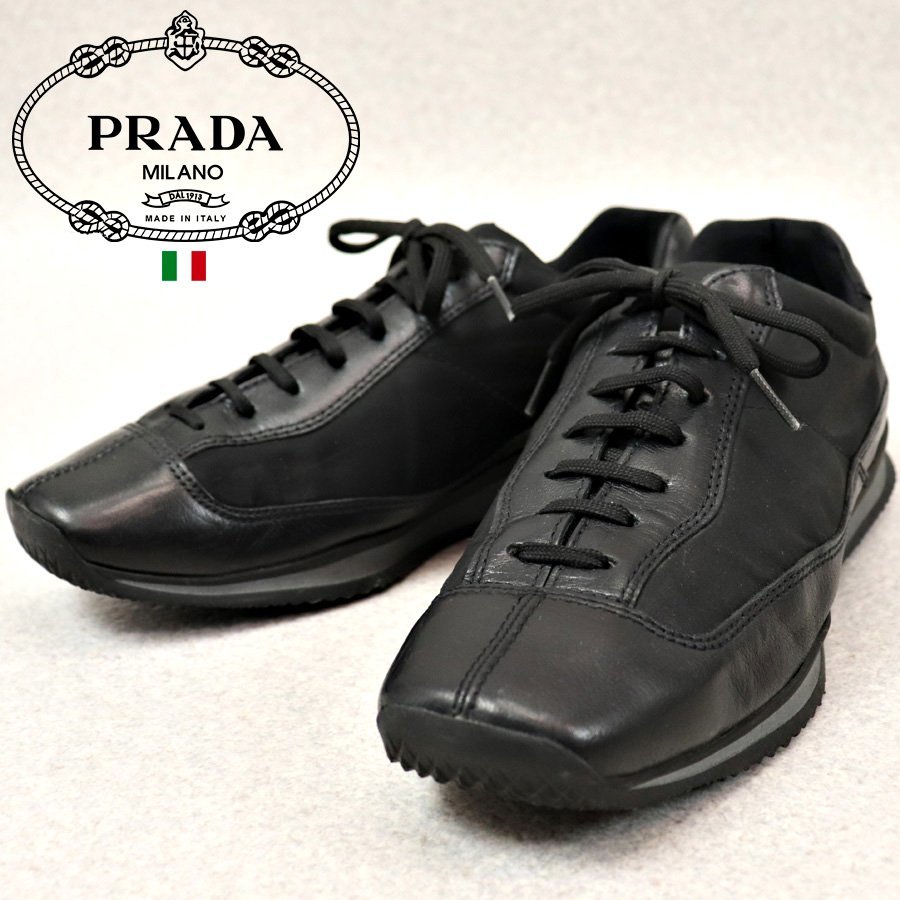 最大の割引 新品格安 PRADA ローファー SPAZZOLATO LOGO 29.5cm