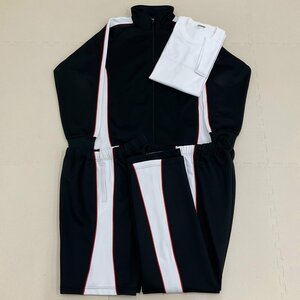 USJ544-3 ( used ) Ibaraki prefecture Ibaraki height etc. speciality school jersey 4 point set /LL/ long sleeve / short sleeves / long trousers / shorts /Galax/PLAYSMEN/ black / gym uniform /. industry raw goods /