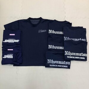 (Y)OJ18 ( used ) Fukushima prefecture two book@ pine industry high school tore shirt 8 point set / designation goods /VICTORY/KURALON/ long sleeve / short sleeves / jersey / gym uniform / for summer / man woman mixing / summarize 