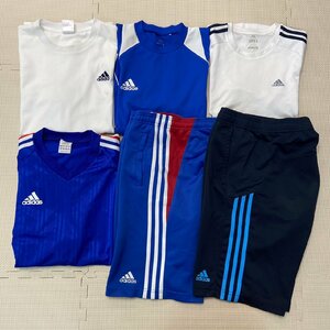 (Y)YJ016 (中古) ブランド スポーツウエア 6点セット /adidas/アディダス/半袖/ハーフパンツ/ジャージ/トレシャツ/トレーニング/まとめ