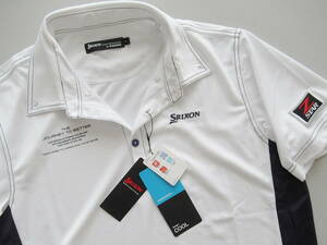 L 新品 スリクソン ゴルフウェア 半袖シャツ COOL 遮熱 吸汗速乾 ホワイト