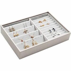 Vee&Co. loading piling possible jewelry tray auger nai The - high capacity storage auger nai The - earrings / ring / necklace gray (m