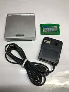 動作品 ゲームボーイアドバンスsp 本体 純正 充電器 ソフト ポケットモンスター エメラルド 中古品 任天堂 GBA