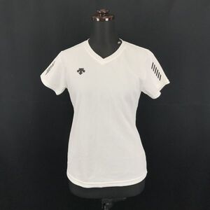 DESCENTE/デサント★スポーツウエア/半袖Tシャツ【レディースM/白/ホワイト】◆BG419
