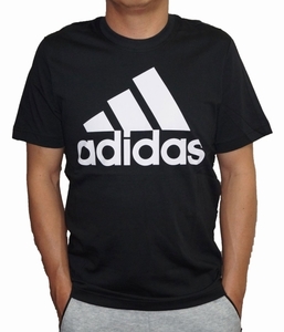 アディダス adidas 半袖 Tシャツ ビッグロゴ 黒 トレーニング CD0484 メンズ ブラック BLACK 男性用 フィットネス ラグラン M