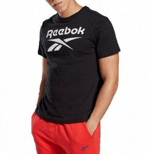 リーボック Reebok 半袖Tシャツ FP9150 黒 ロゴ メンズ 夏物 ブラック トレーニング ジム ワークアウト フィットネス スポーツ ウエア L 