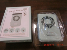 ラドンナ 携帯扇風機 　TUFFY 　LEDハンズフリーファン　 色：ターコイズ　 型式：FN03-PA　新品未使用　_画像3