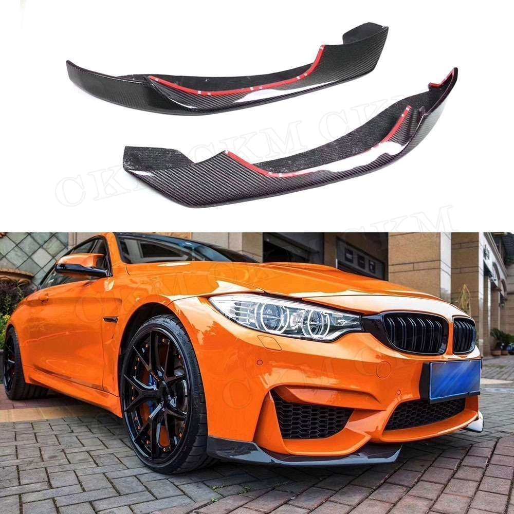 カーボンフロントカナードリップスプリッターフラップBMW F80 F82 F83 M3 M4 2014-2017