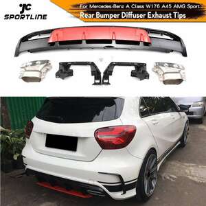 ABS BMW スポイラー メルセデス ベンツAクラスW176 A45 AMG A180 A200 ハッチバック 4 ドア 2013 - 2018 カスタム 外装