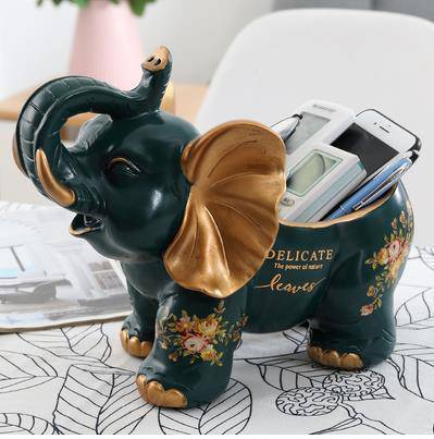 魚ゾウオオハシ工芸品、自宅のデスクトップの装飾、動物家具、トレイとして使用するこ