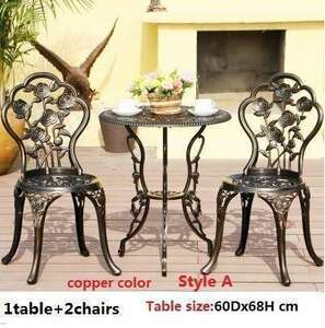  garden furniture aluminium table & chair 2 legs set garden middle garden stylish new goods 