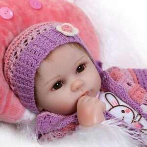 リボーンドール リアル 赤ちゃん人形 トドラードール ベビードール 42cm 高級 かわいい 衣装付き かわいい 手編みのお帽子 ba20
