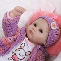リボーンドール リアル 赤ちゃん人形 トドラードール ベビードール 42cm 高級 かわいい 衣装付き かわいい 手編みのお帽子 ba20_画像6
