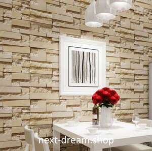 ３D 壁紙53×1000cm ヨーロッパ 石レンガ PVC 防水 カビ対策 おしゃれクロス インテリア 装飾 寝室 リビング