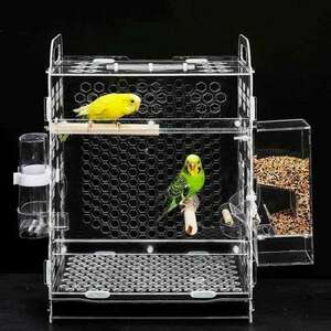  acrylic fiber small bird cage parakeet writing bird pet 