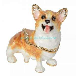  well shu Corgi dog shape see box jewelry small articles ring dog. carving image dog miniature sculpture birthday present 