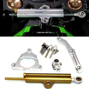 Kawasaki Kawasaki Z800 (2013~2015) steering gear stabilizer dumper bracket mount kit CNC aluminium Gold 