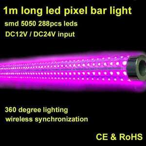 #360 times LED lighting 1m long pixel bar light 5050 SMD 288 piece digital RGB LED pixel tube 12V 24V waterproof bumper automobile light 