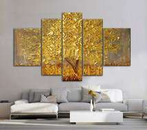 アートパネル 『黄金の木』 30x50cm x 2枚他、計5枚組_画像1
