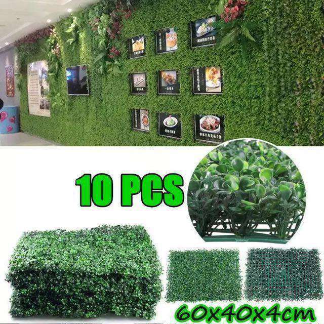 10개 인공 정원 헤지 스크린 식물 벽 가짜 패널 배경 장식, 수제 작품, 내부, 잡화, 패널, 태피스트리
