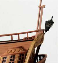 スケール1/48船モデルUSS Bonhommeリチャードクラシックラグジュアリーココナッツぶら下げ木製モデルキット_画像4